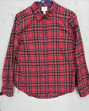 St Johns Bay shirt M  Tartan Plaid Brushed Twill Western Y2K Grunge Rancher
