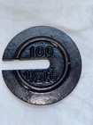 Vtg Fairbanks 4 lb Postal Scale Crows Foot Black Gold Paint Slotted Weight — photo 10