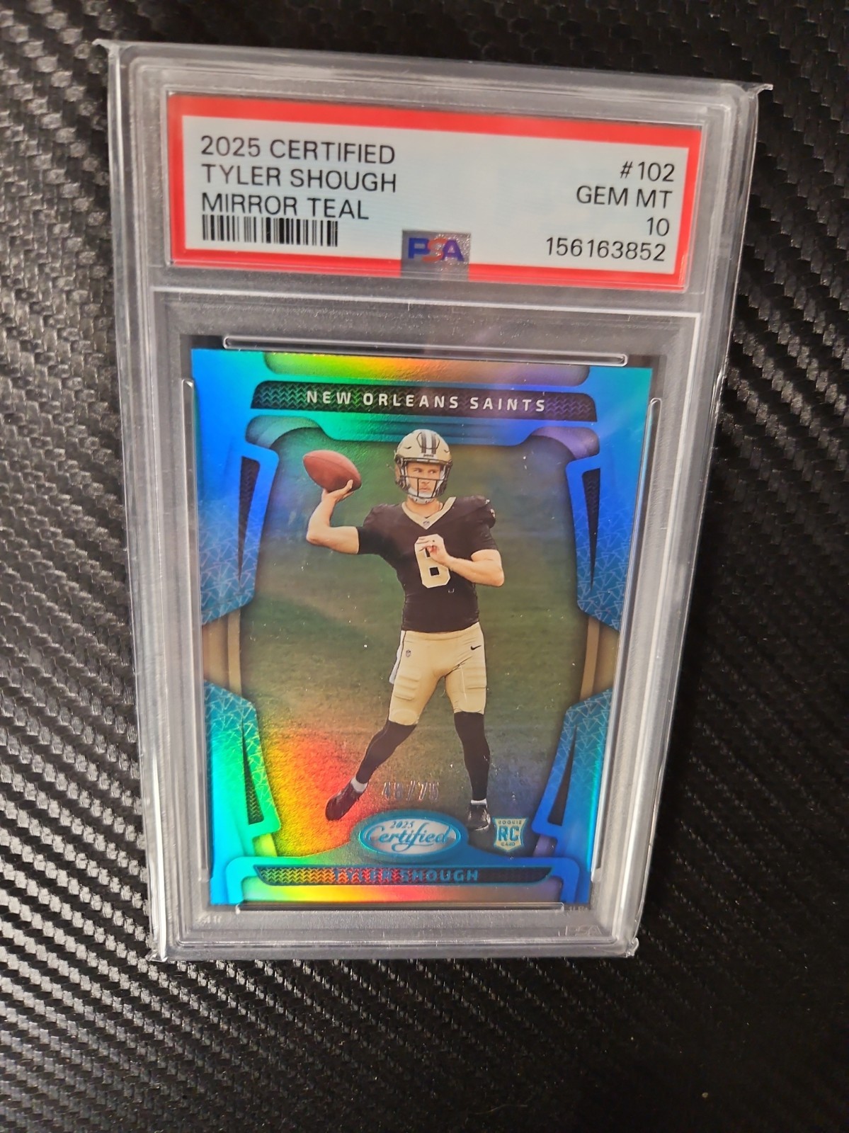 Tyler Shough Panini Certified #102 Teal Mirror