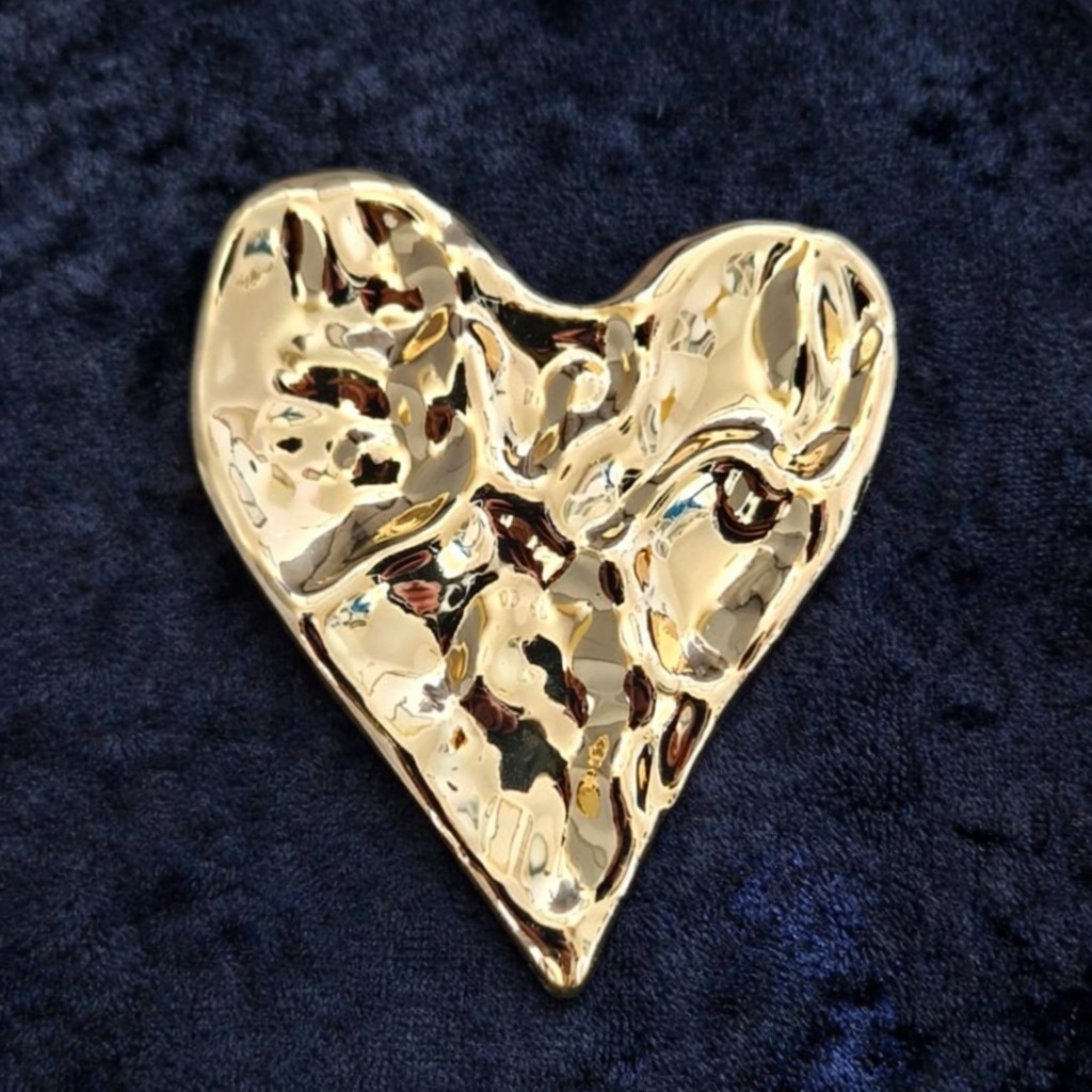 Grande Spilla Cuore Amore Ispirazione Vintage Gioielli Regalo Spilla Tono Oro