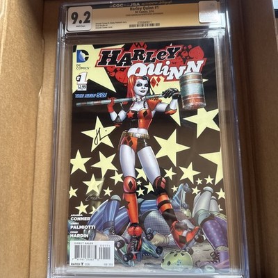 Harley Quinn #1 CGC 9.2  Amanda Conner Jimmy Palmiotti 2014 Signed Chad Hardin