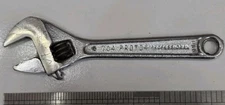 Vintage Proto Professional 4” Adjustable Wrench No. 704 Chrome Finish USA