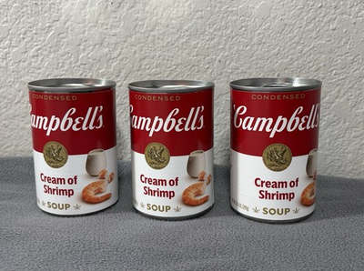#ad Campbell’s Cream Of Shrimp Soup 10.5 oz Can Pack of 3 Dec 2026 Expiration $48.88