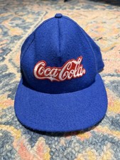 Vintage Coca-Cola Royal Blue SnapBack Cap With Embroidered Patch Made In The USA
