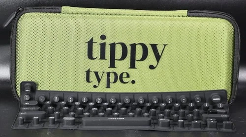 Tippy Type Long Nail Keyboard Cover w/ Case for Apple Devices, Matte Black