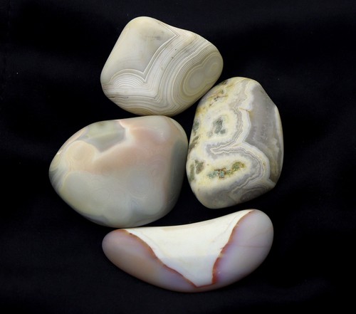 Getrommelt Selten Natürlich Achat Steine Botswana 169.500 Gramm 4 Stk Edelstein