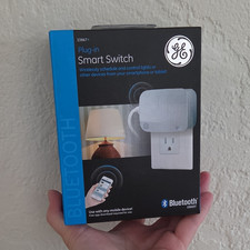 GE Plug-In Smart Switch Bluetooth Alexa App-Controlled Programmable White 13867