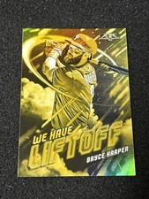 2021 Topps Fire #WHL-14 Bryce Harper We Have Liftoff Gold Minted