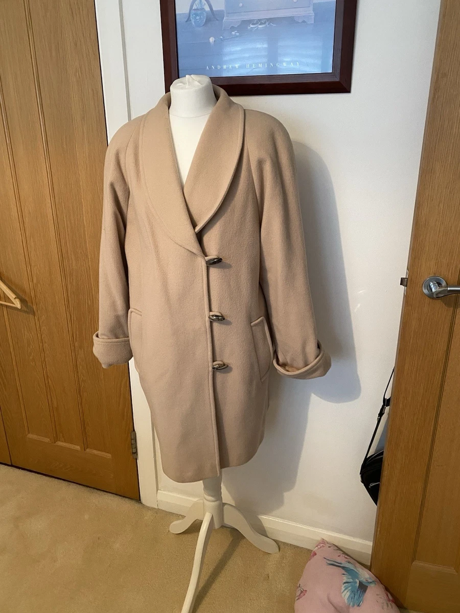 Zara wool overcoat, beige, large, only worn a few... - Depop