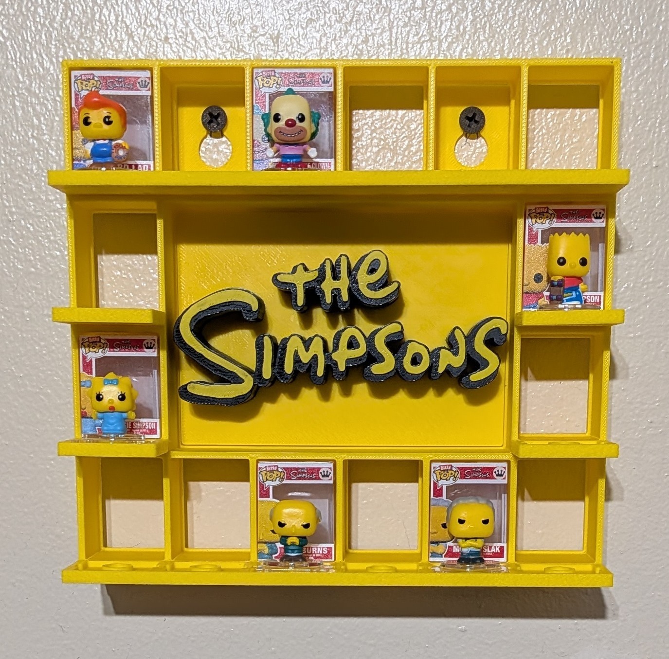 Simpsons Bitty Pop Display (Holds 16) 3D Printed