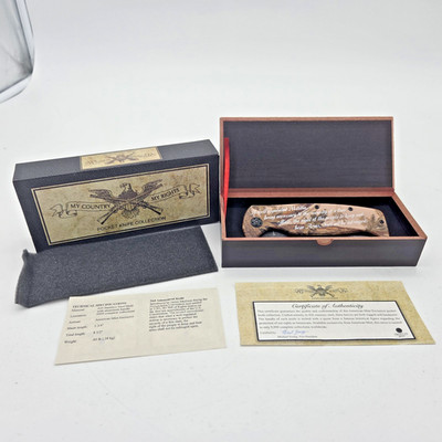 American Mint My Country My Rights Pocket Knife Collection 2nd Amendment Patriot