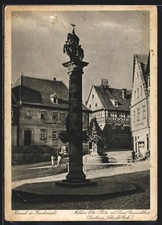 Postcard Kronach/Frankenwald, Melchior Otto-Platz with Lucas Cranachhaus, Guest House S 