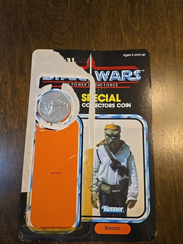Kenner STAR WARS Power of The Force (1984) DERNIER 17 ~ BARADA ~ Carton et pièce de monnaie ! - Photo 1/12