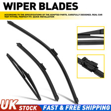 For Ford Kuga 2008-2012 Front Rear Wiper Blades Set 24" 16" 13" Windscreen 3Pcs