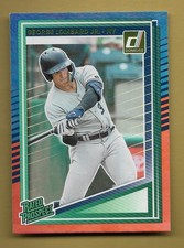 GEORGE LOMBARD JR 2025 PANINI DORNUSS REDWHITEBLUE ROOKIE RC CARD #108 YANKEES