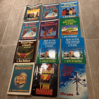1990s L. Ron Hubbard life improvement Course Scientology Rare Lot Of 12 Books