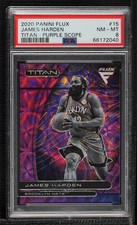 2020 Panini Flux Titan FOTL Purple Scope Prizm 38/38 James Harden #15 PSA 8 0q3p