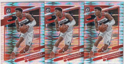 LOT (3) 2021-22 OPTIC PRIZMS PULSAR RUI HACHIMURA LOS ANGELES LAKERS d4136