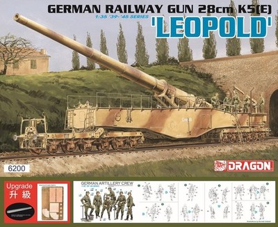 DRAGON 1/35 6200 German Railway Gun 28cm K5(E) 'Leopold' New Upgraded Version