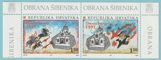 Kroatien 1997 ** postfrisch MiNr. 428-429 Verteidigung - Bild 1 von 1