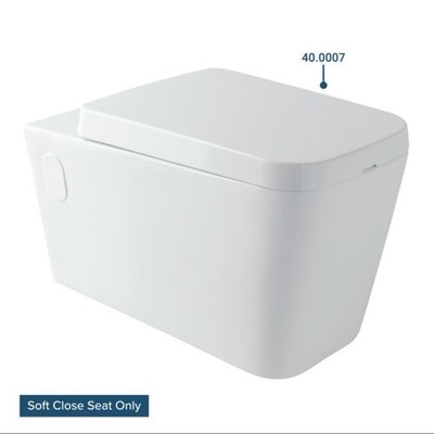 Eastbrook Moselle Wand-WC Softclose Sitz weiß 40.0007 Tatty Box