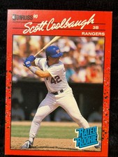 1990 Donruss Scott Coolbaugh #43 Rated Rookie Baseball Card Texas Rangers