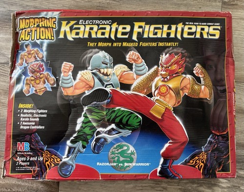 1996 Electronic Karate Fighters MB RAZORJAW & SUN WARRIOR w/Box - YOUTUBE WORKS! - Picture 16 of 21
