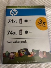 HP Twin Value Pack 74 XL BLACK Ink Cartridges GENUINE NEW SEALED Expired