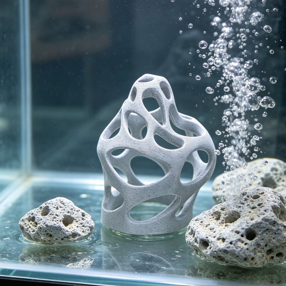 Rifugio per gamberetti in plastica bianca per acquario
