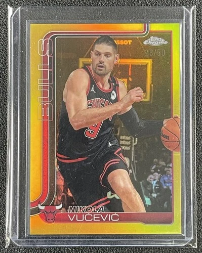 2025 Topps Chrome Basketball Gold Refractor Nikola Vucevic #24