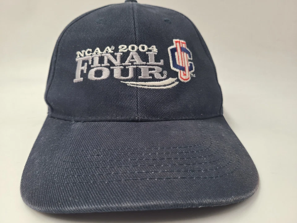 De colección UConn Huskies 2004 NCAA Final Four Gorra Ajustable Papá Hombres Mujeres Azul Foto 2 de 4