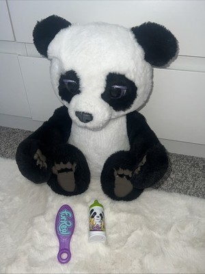 FurReal Friends Pflaume neugieriges Panda-Junges interaktives Spielzeug Pinsel & Flasche funktioniert 