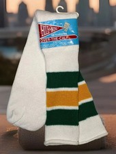 VTG Socks Tube Hole In None 80s NOS Orlon Acrylic USA 10-14 Stripe 23" Calf 90s