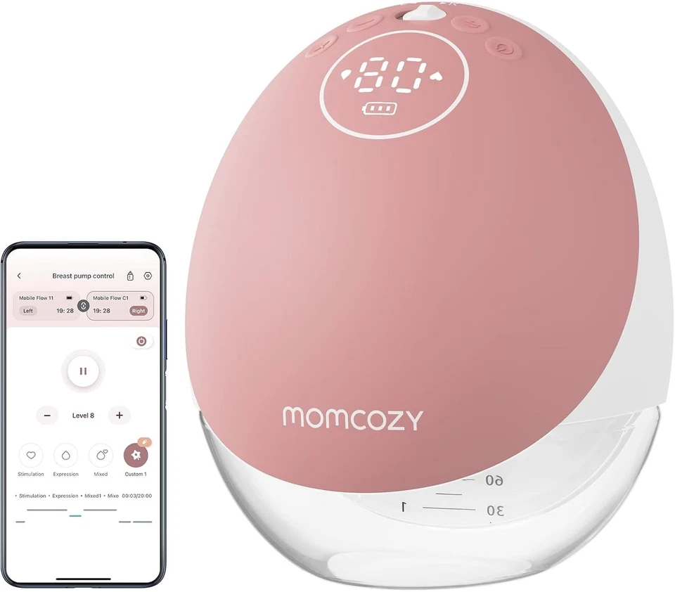 Momcozy Freihändige Milchpumpe Mobile Flow | M9 Upgrade Rot 1 Stück / Neu & OVP - Bild 2 von 4