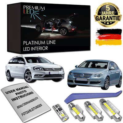 LED Innenraumbeleuchtung Set für VW Passat B6 B7 9x LED Canbus Fehlerfrei Weiß