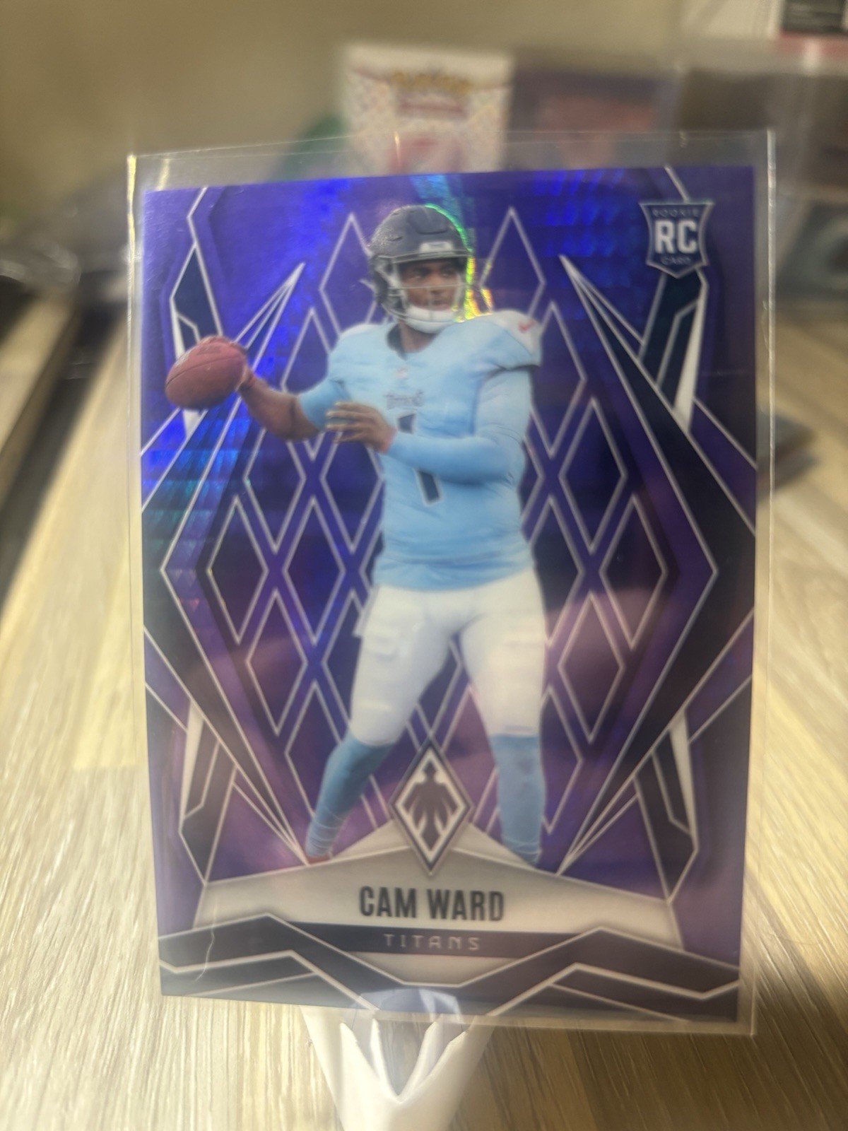 2025 Panini Phoenix Football CAM WARD Rookie #194 Purple Hyper Prizm /249 Titans