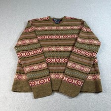 Polo Ralph Lauren Wool Sweater Men Large Brow...