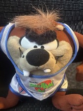 1996 Tasmanian Devil Space Jam Stuffed Toy Warner Brothers Plus Bonus Figure