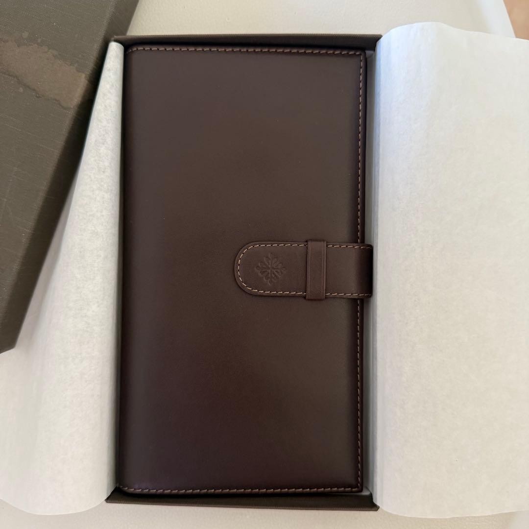 Patek Philippe Travel Wallet Card Holder Brown Leather Unused Box