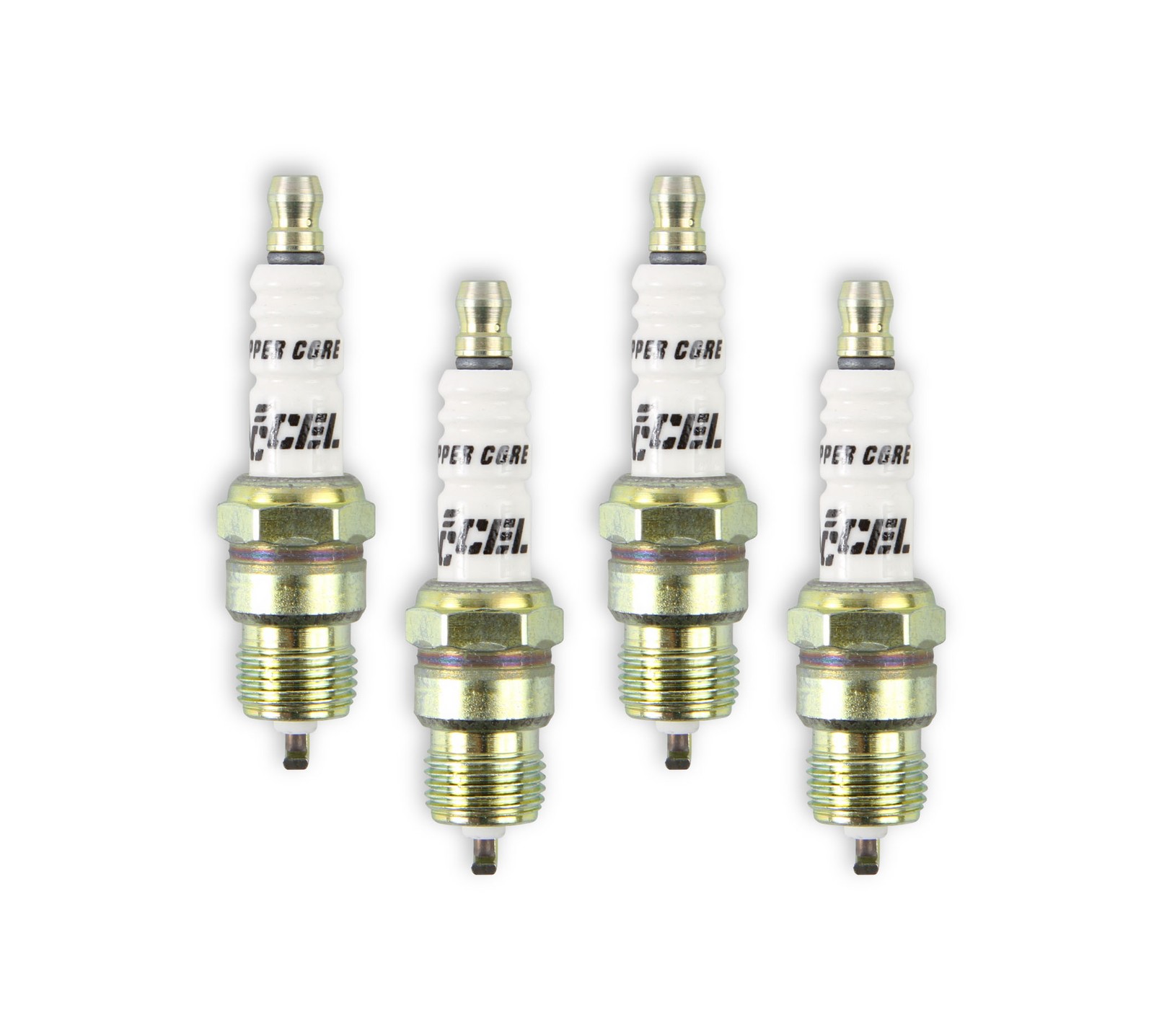 ACCEL 0576S-4 U-Groove Resistor Header Spark Plug 14mm Thread .460 Reach 4PC