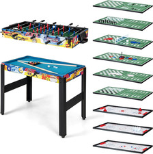 12-In-1 Multi Game Table, 48 Inch Combination Game Tables with Foosball, Hockey,