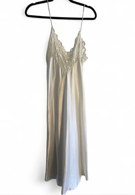 Vintage Victoria s Secret Silky White Dress Size Small