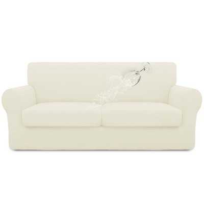 Easy-Going 100 Dual Waterproof 3 Pieces Oversized Loveseat Cover Stretch Soft