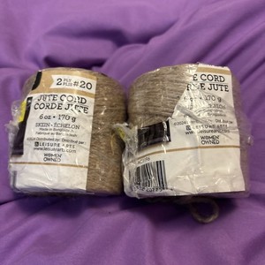 2 New Jute Cord 6 Oz 