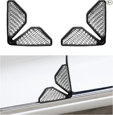 2PCS Car Door Edge Guards in Carbon Fiber Pattern, Anti-Collisio Color: Silver