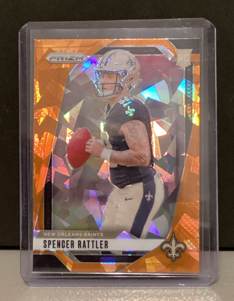 2024 Panini Prizm - Rookies Spencer Rattler #388 Orange Ice Prizm (RC)