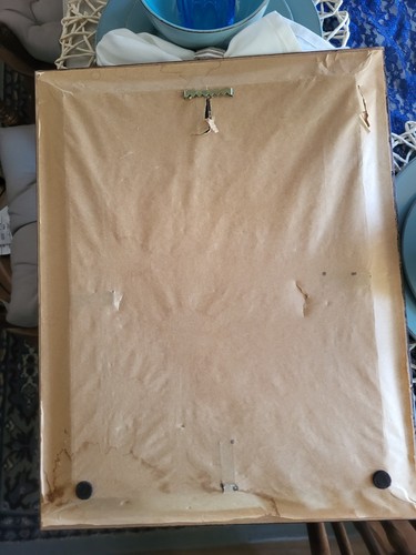 Dipinto olio originale fiori 18,5" x 17,75" incorniciato firmato Carol OOAK - Foto 8 di 9