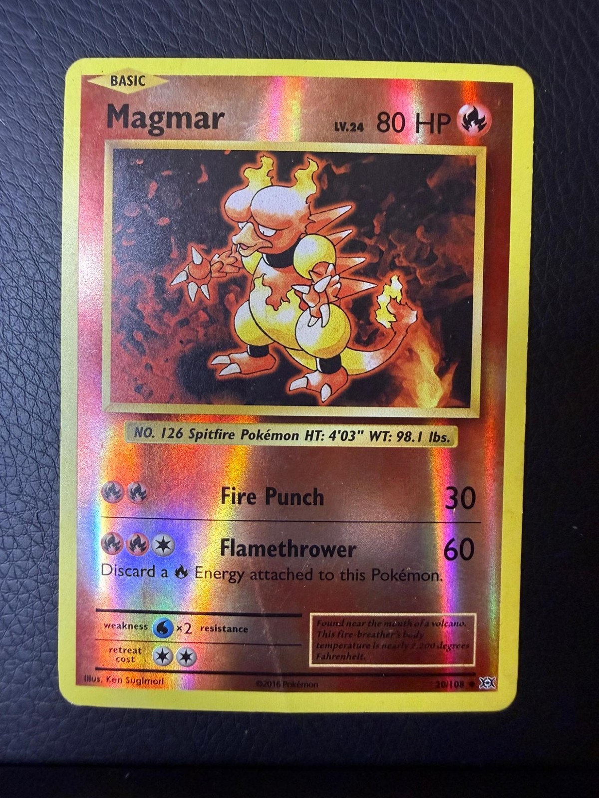 DMG Reverse Holo Evolutions Magmar 20/108 Uncommon Pokemon