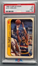 1986-87 Fleer - Stickers Alex English #4 PSA 7 (ST)