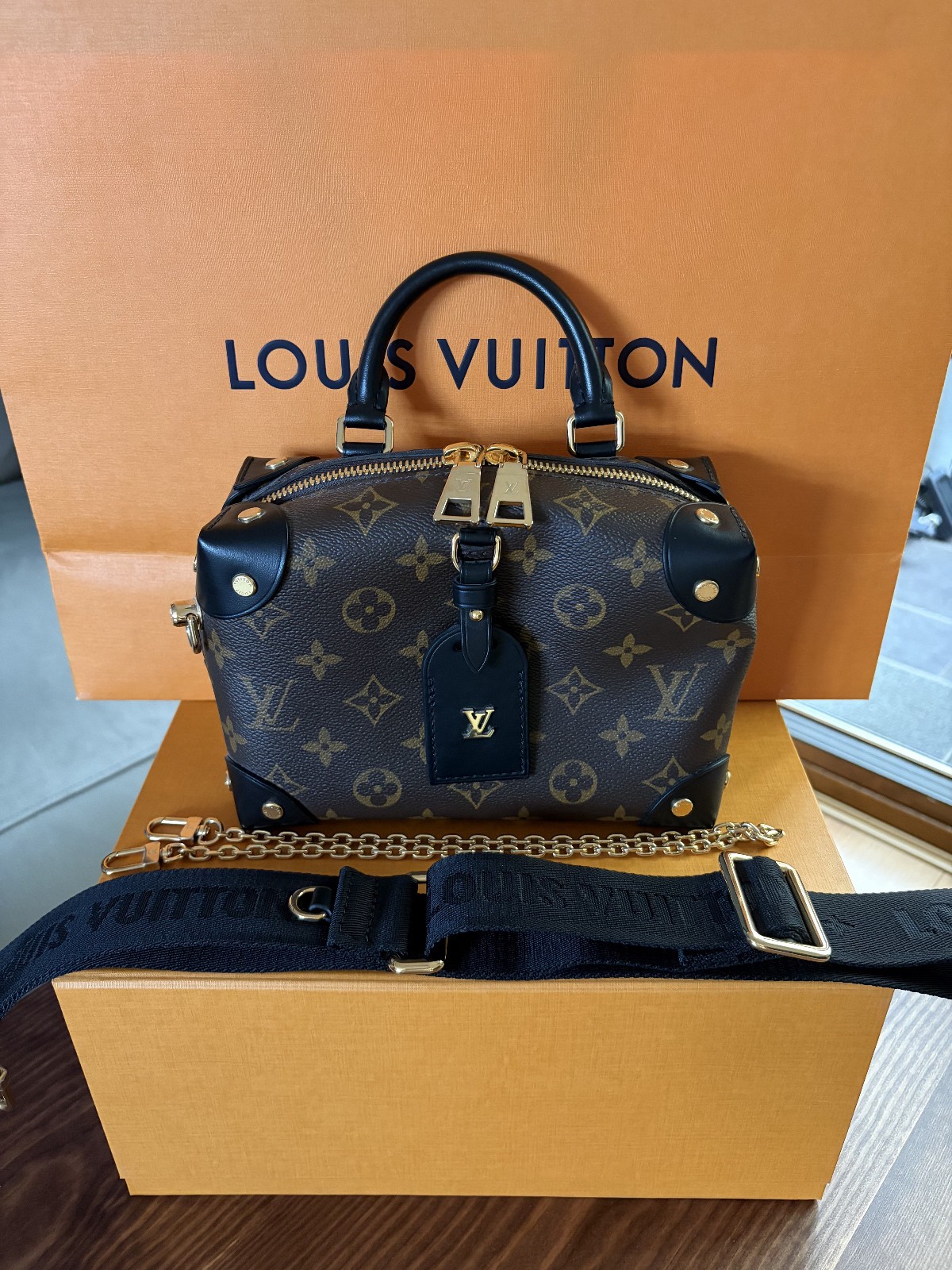Louis Vuitton Petite Malle Souple Monogram Crossbody Bag